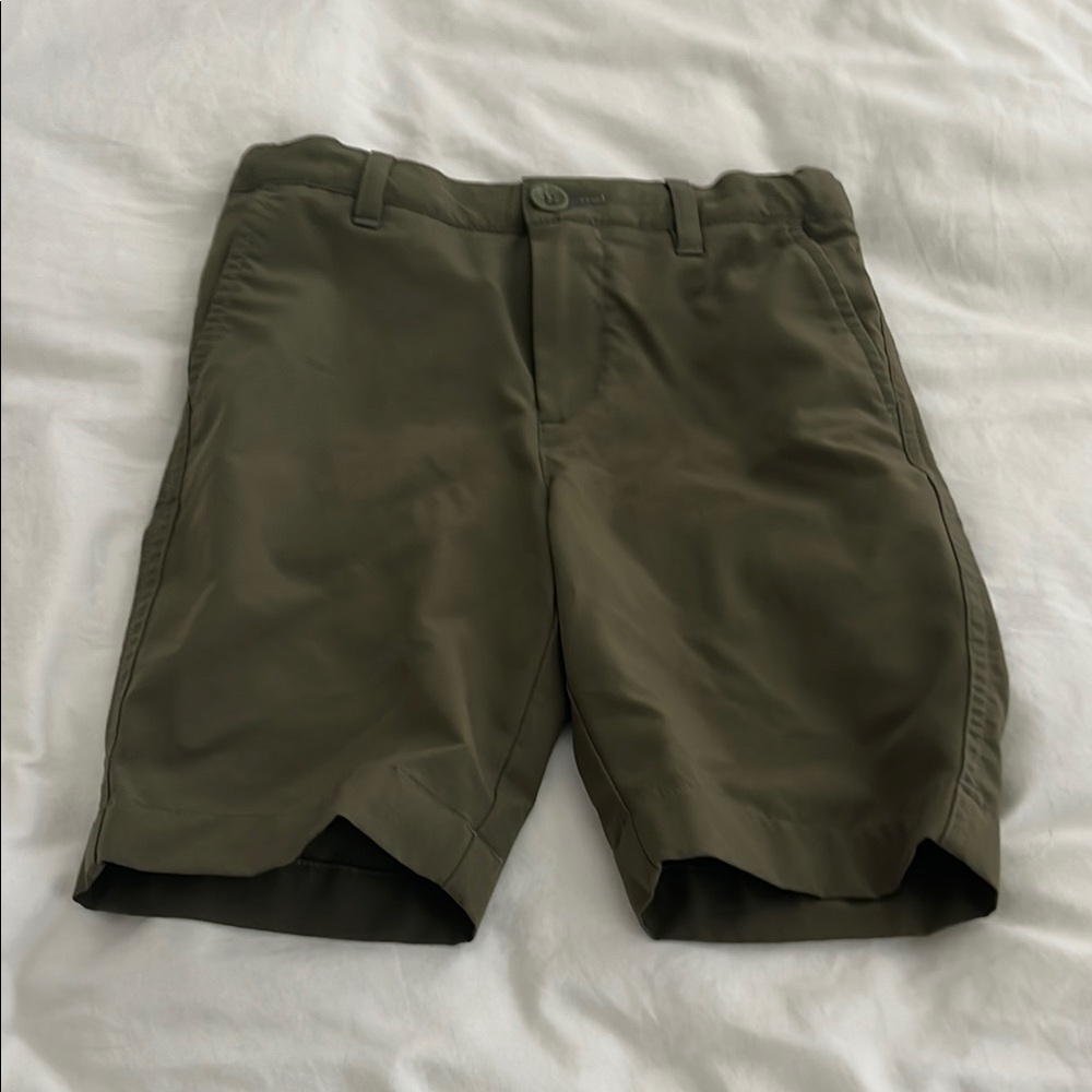 Nordstrom Green Flat Front Shorts Casual Style